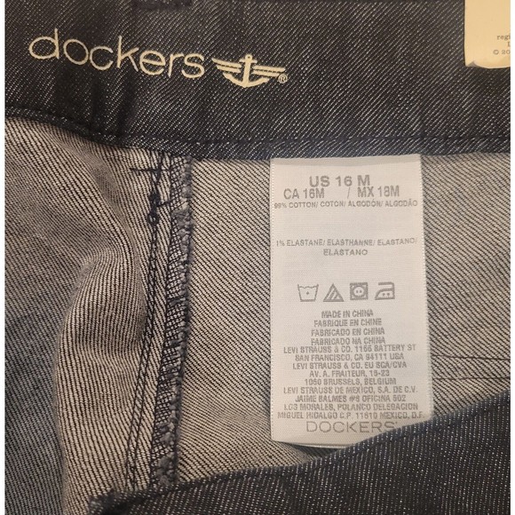 NWT Dockers The Khaki Hello Smooth 16Medium Straight Leg Dark Jeans Pants - Picture 6 of 11